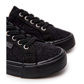 Sneakers nere traforate Big Star JJ374011 nero 1