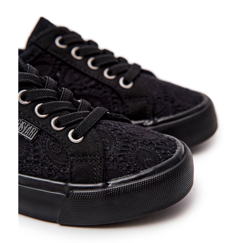 Sneakers nere traforate Big Star JJ374011 nero 1