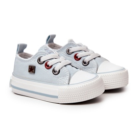 Sneakers basse classiche da bambino Big Star HH374198 Blu bianco 1