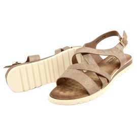 Golden Metallic Women's Evento 20SD14-2064 Sandals marrone 4