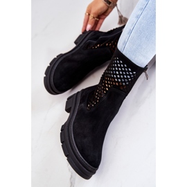 Stivali in pelle Workers Nicole Black 2711 nero 1