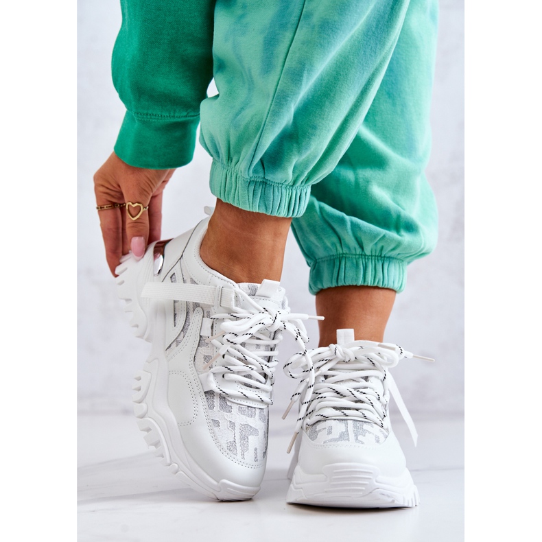 FB2 Sneakers Su Una Suola Massiccia Bianca Il Tuo Stile bianco 2