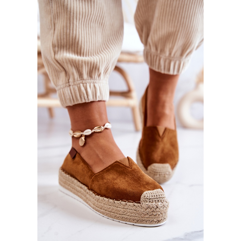 FB2 Espadrillas slip-on in camoscio Lesley color cammello marrone 1