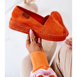 FB2 Espadrillas slip-on in pelle scamosciata arancioni Lesley arancia 2