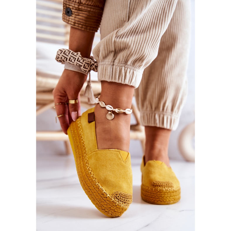 FB2 Espadrillas slip-on in camoscio giallo Lesley 2
