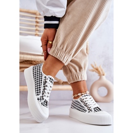 FB2 Sneakers basse sulla piattaforma Mischa in bianco e nero 2