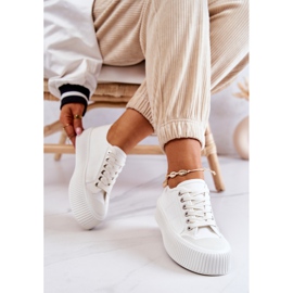 FB2 Sneakers basse sulla piattaforma bianca Mischa bianco 2