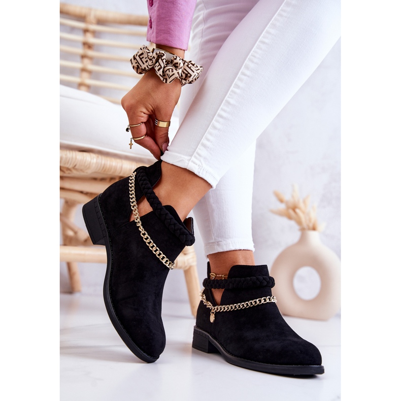 PS1 Stivali In Pelle Scamosciata Neri Con Catena Talitha nero 2