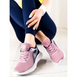 TRENDI Sneaker sportive alla moda viola rosa 2