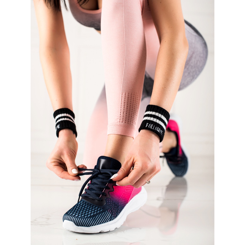 TRENDI Scarpe sportive alla moda blu navy blu rosa 2