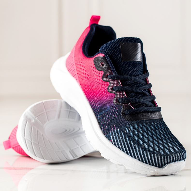 TRENDI Scarpe sportive alla moda blu navy blu rosa 1