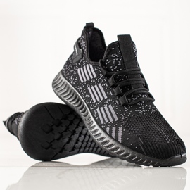 TRENDI Scarpe sportive da uomo leggere nero 1