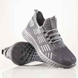 TRENDI Scarpe sportive da uomo leggere grigio 1