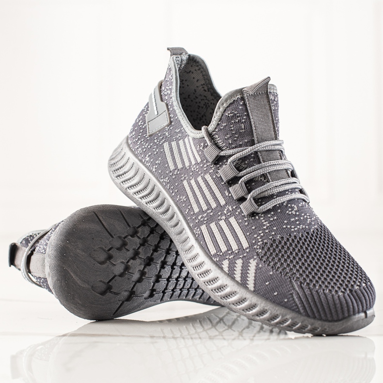 TRENDI Scarpe sportive da uomo leggere grigio 1