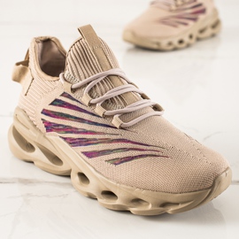 TRENDI Sneakers da uomo alla moda beige 2