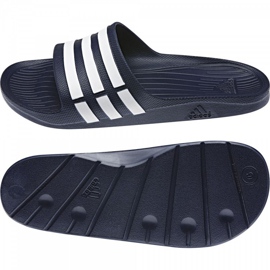 Ciabatte Adidas Duramo Slide G15892 bianca blu navy 1