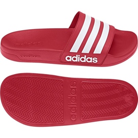 Adidas Adilette Doccia AQ1705 pantofole bianca rosso 1