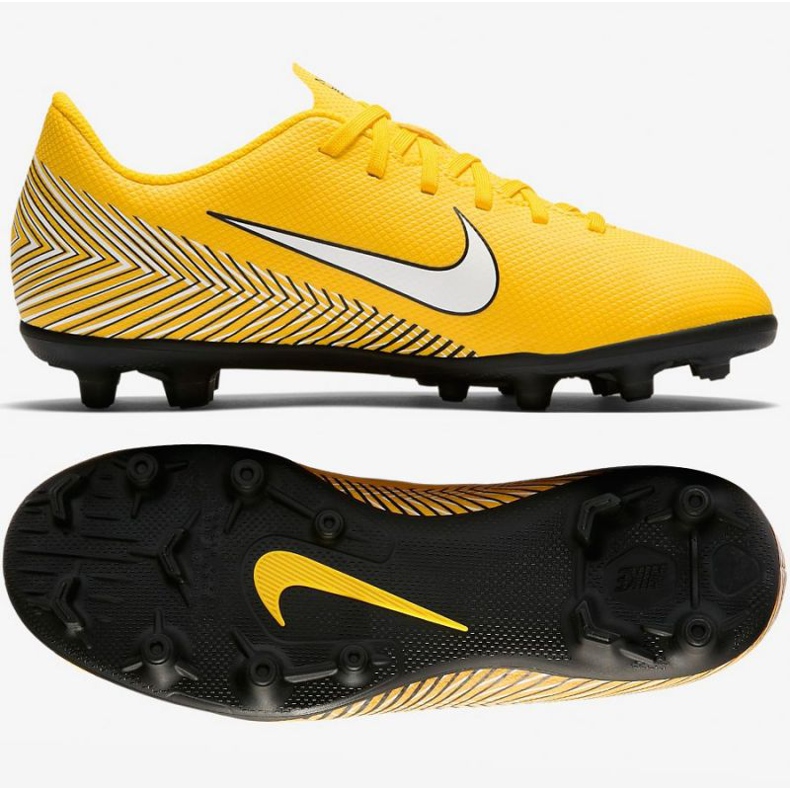 Nike Mercurial Vapor 12 Club Neymar Mg Jr AO9472-710 scarpe da calcio multicolore gialli 1