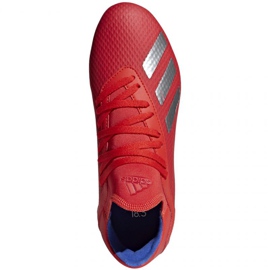 Scarpe da calcio Adidas X 18.3 Fg Jr BB9371 multicolore arance e rosse 1