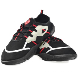 Scarpe da spiaggia Aqua-speed nere, grigie e rosse 19A nero grigio 1
