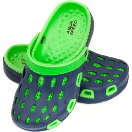Pantofole Aqua-speed Silvi Jr, col 48, verde e blu navy 1