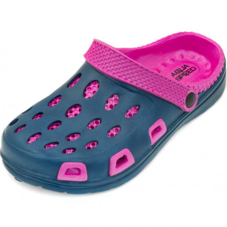 Pantofole Aqua-speed Silvi, col 49, rosa e blu navy 2
