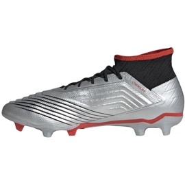 Scarpe da calcio Adidas Predator 19.2 Fg M F35601 argento nero d'argento 1