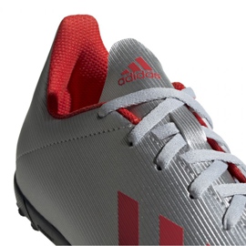 Scarpe da calcio Adidas X 19.4 Tf Jr F35348 rosso d'argento 1