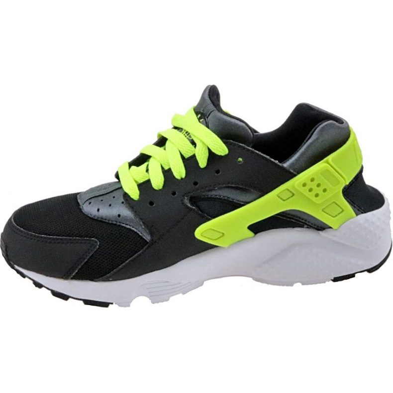 Nike Huarache Run Gs W 654275-017 scarpe nero giallo 1