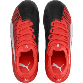 Scarpe da calcio Puma One 5.3 Fg Ag JR105657 01 rosse e nere multicolore arance e rosse 1