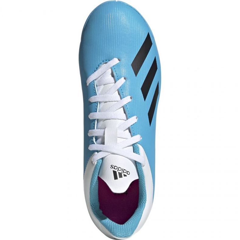Scarpe da calcio adidas X 19.4 In Jr F35352 blu e bianche multicolore 1