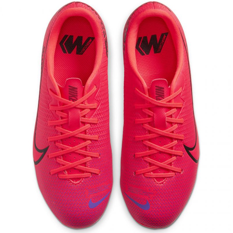 Scarpe da calcio Nike Mercurial Vapor 13 Academy FG / MG Jr AT8123-606 rosso arance e rossi 1