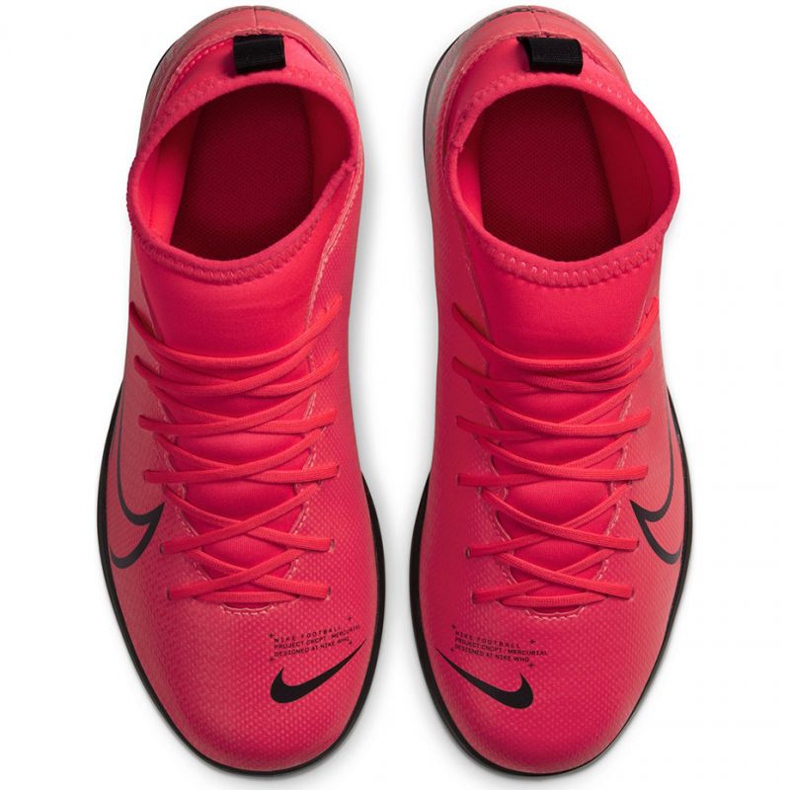 Nike Mercurial Superfly 7 Club Tf Jr AT8156-606 scarpe da calcio rosso arance e rosse 1
