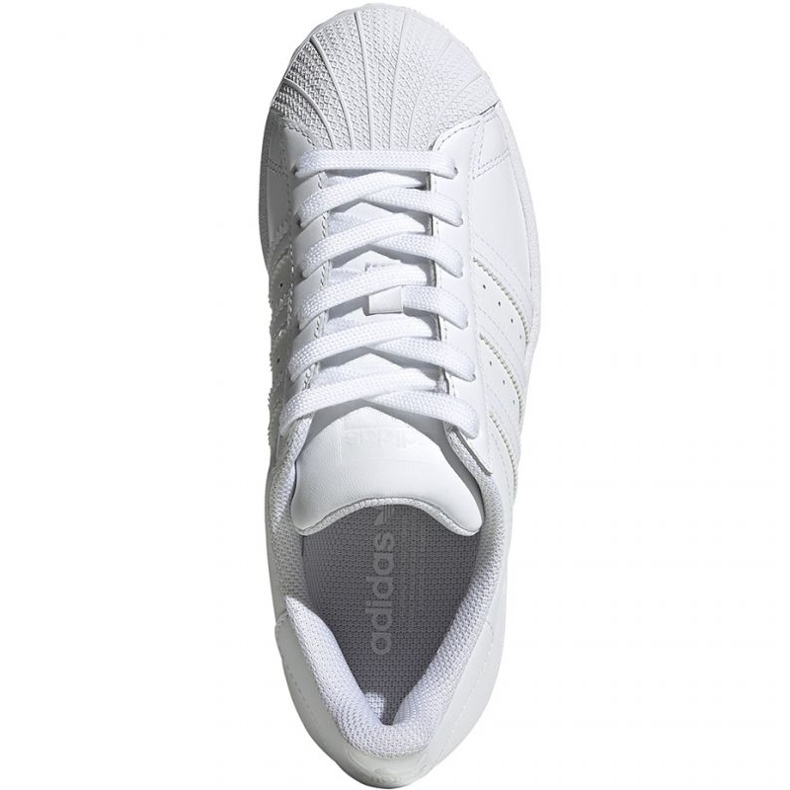 Scarpe da bambino Adidas Superstar J bianche EF5399 bianco 1