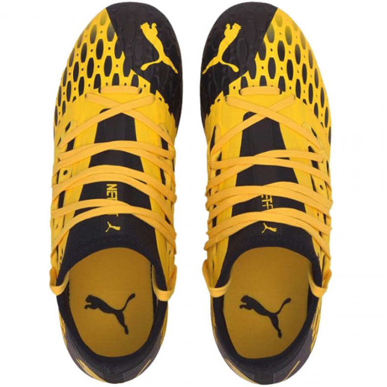 Scarpe da calcio Puma Future 5.3 Netfit Fg Ag Jr 105806 03 giallo 2