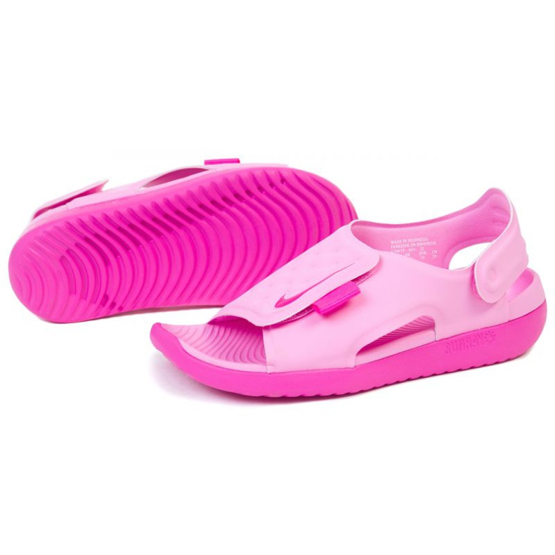 Nike Sundray Adjust 5 Jr AJ9076-601 Sandali nero rosa 1