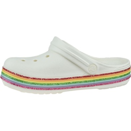 Zoccolo Crocs Rainbow Glitter 206151-100 bianco 1
