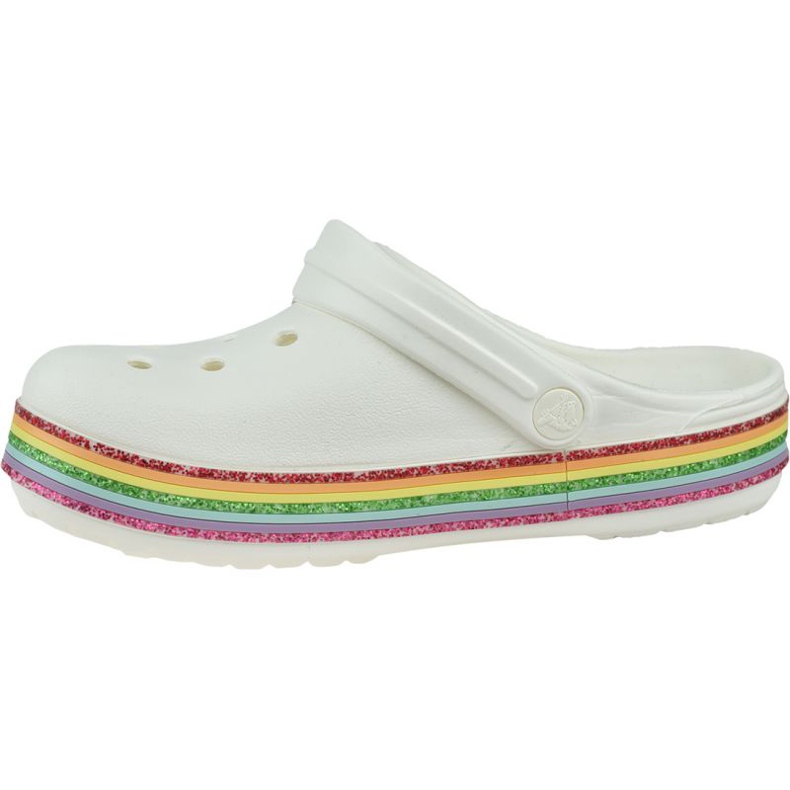Zoccolo Crocs Rainbow Glitter 206151-100 bianco 1