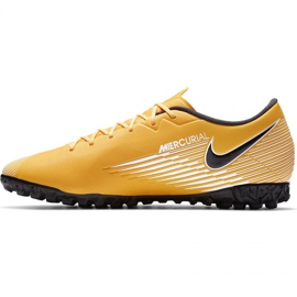 Nike Mercurial Vapor 13 Academy Tf M AT7996 801 scarpa da calcio nero, arancione, giallo gialli 2