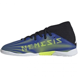 Scarpe indoor adidas Nemeziz 3 In Jr FY0818 nero, reale blu 1