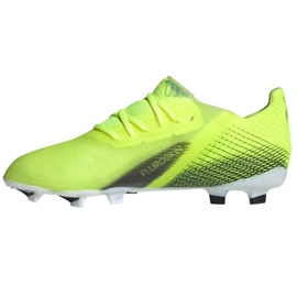 Scarpe da calcio Adidas X Ghosted.1 Fg Jr FW6955 neon bianco, giallo-verde verde 2