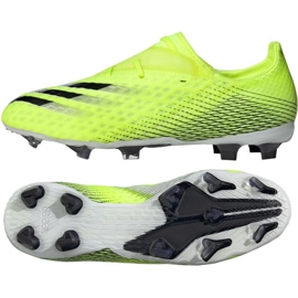 Scarpe da calcio Adidas X Ghosted.2 Fg M FW6958 bianco, giallo-verde neon verde 1
