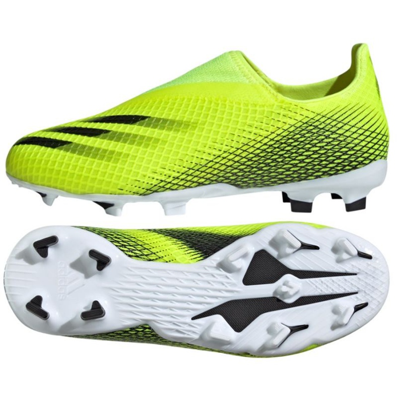 Scarpe da calcio Adidas X Ghosted.3 Ll Fg Jr FW6978 multicolore giallo 1