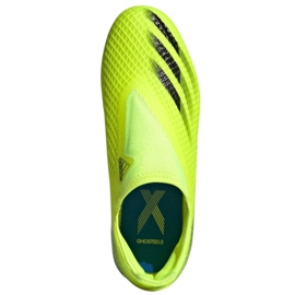 Scarpe da calcio Adidas X Ghosted.3 Ll Fg Jr FW6978 giallo multicolore 3
