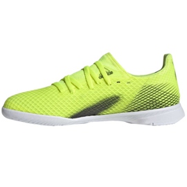 Scarpe da calcio Adidas X Ghosted.3 In Jr FW6924 bianco, giallo fluo verde 1