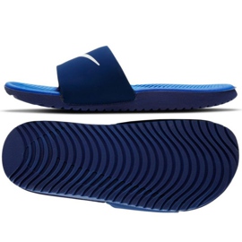 Ciabatte Nike Kawa Jr 819 352 404 bianco blu 1