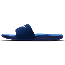 Ciabatte Nike Kawa Jr 819 352 404 bianco blu 2