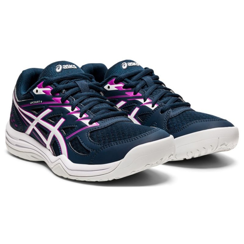 Asics Upcourt 4 W 1072A055 401 scarpe da pallavolo nero blu navy 2