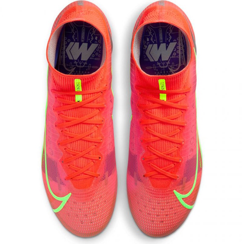 Nike Mercurial Superfly 8 Elite Fg M CV0958 600 scarpe da calcio arancia arance e rossi 1