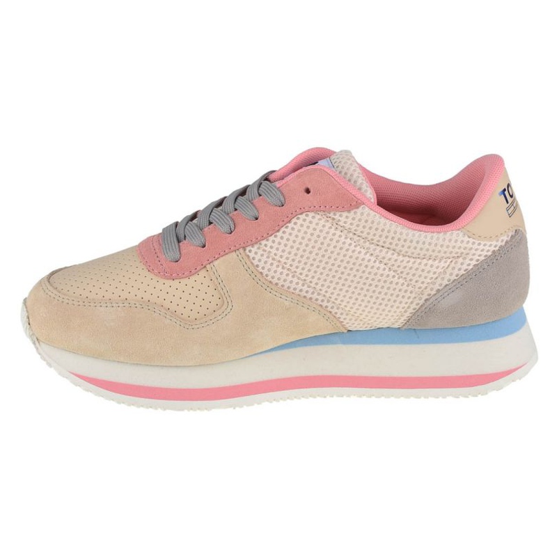 Tommy Hilfiger Jeans Flatform Runner W EN0EN01357-AA8 scarpe beige rosa 1